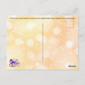 Lila Oktopus - Postkarte (Rückseite)