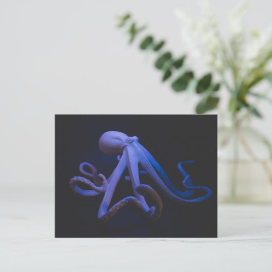 Lila Oktopus Postkarte (Stehend Vorderseite)