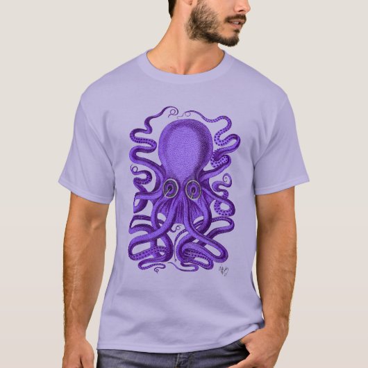Lila Oktopus T-Shirt (Vorderseite)