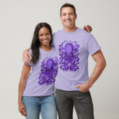 Lila Oktopus T-Shirt (Unisex)