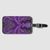 Lila Oktopus Victorian Steampunk Kraken  Gepäckanhänger (Vorderseite (Horizontal))