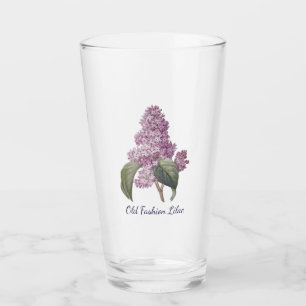 Lila Old Fashioned Fliederblumen-Trinkglas Glas