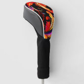 Lila Old School Muster Golf Headcover (angewinkelt)
