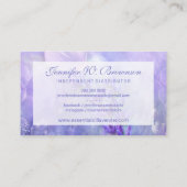 Lila Öle-Lavendel Visitenkarte (Rückseite)