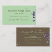 Lila Öle Lavendel Visitenkarte (Vorne/Hinten)