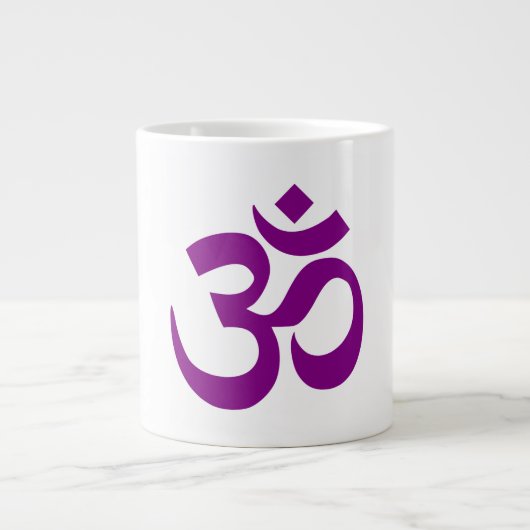 Lila Om-Symbol Jumbo-Tasse (Vorderseite)
