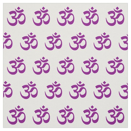 Lila Om-Symbol Stoff (Muster)