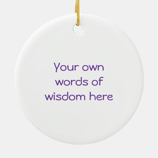 Lila OM-Symbol-Verzierung Keramik Ornament (Hinten)