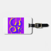Lila om-Tag Gepäckanhänger (Vorderseite horizontal)