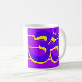 lila Om-Tasse Kaffeetasse (VorderseiteRechts)