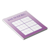 Lila Ombre 6x6 Sudoku-Grid-Vorlage Notizblock (angewinkelt)