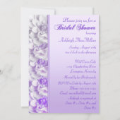 Lila Ombre BlumenBrautparty-Einladung Einladung (Rückseite)