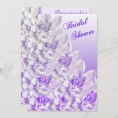 Lila Ombre BlumenBrautparty-Einladung Einladung (Vorne/Hinten)