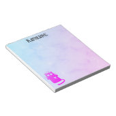 Lila Ombre Funny Angel Cat Notizblock (angewinkelt)