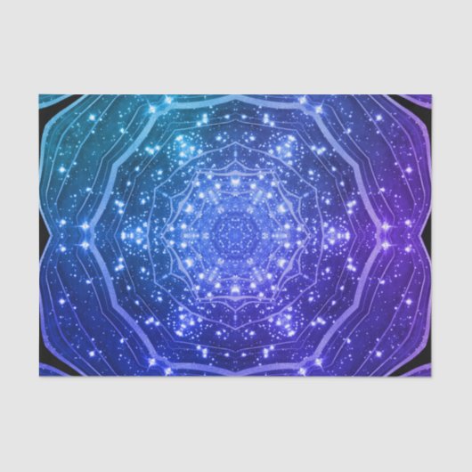Lila Ombre Galaxy Geode Night Sky Seidenpapier (Vorderseite)