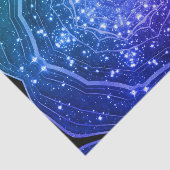 Lila Ombre Galaxy Geode Night Sky Seidenpapier (Ausschnitt)