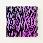 Lila Ombre Glam Animal Print Monogram Sketchbook Notizblock (Rückseite)