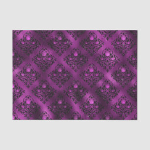 Lila Ombre Glam Glitter Damastmuster Seidenpapier