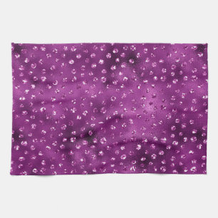 Lila Ombre Glam Glitter Tupfenmuster Geschirrtuch