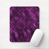 Lila Ombre Glam Glitzer Damask Muster Mousepad (Mit Mouse)