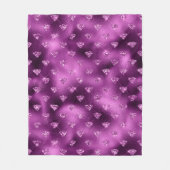 Lila Ombre Glam Glitzer Diamonds Pattern Fleecedecke (Vorderseite)