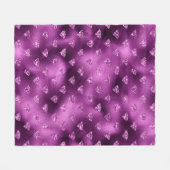 Lila Ombre Glam Glitzer Diamonds Pattern Fleecedecke (Vorderseite (Horizontal))
