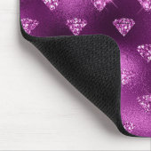 Lila Ombre Glam Glitzer Diamonds Pattern Mousepad (Ecke)