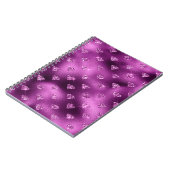 Lila Ombre Glam Glitzer Diamonds Pattern Notizblock (Linke Seite)