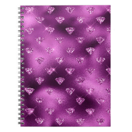 Lila Ombre Glam Glitzer Diamonds Pattern Notizblock