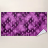 Lila Ombre Glam Glitzer Diamonds Pattern Strandtuch (Vorderseite)