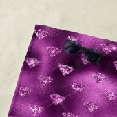 Lila Ombre Glam Glitzer Diamonds Pattern Strandtuch (Beispiel)