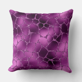 Lila Ombre Glam Glitzer Giraffe Spots Muster Kissen