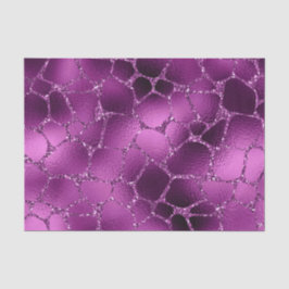 Lila Ombre Glam Glitzer Giraffe Spots Muster Seidenpapier