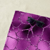 Lila Ombre Glam Glitzer Giraffe Spots Muster Strandtuch (Beispiel)