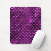 Lila Ombre Glam Glitzer Herzmuster Mousepad (Mit Mouse)