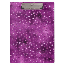 Lila Ombre Glam Glitzer Polka Dots Muster Klemmbrett