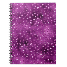 Lila Ombre Glam Glitzer Polka Dots Muster Notizblock