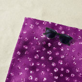 Lila Ombre Glam Glitzer Polka Dots Muster Strandtuch (Beispiel)