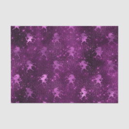 Lila Ombre Glam Glitzer Unicorns Muster Seidenpapier