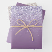 Lila Ombre-Glitzer Geschenkpapier Set (Beispiel)