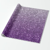 Lila Ombre Glitzer Look Geschenkpapier (Ungerollt)