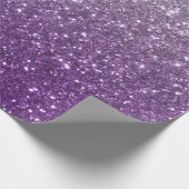 Lila Ombre Glitzer Look Geschenkpapier (Ecke)
