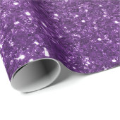 Lila Ombre Glitzer Look Geschenkpapier (Rolleneckpunkt)