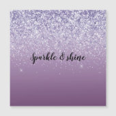 Lila Ombre Glitzer Magnetkarte (Vorderseite)