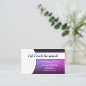 Lila Ombre-Glitzer-Vorlage Beruflich Visitenkarte (Stehend Vorderseite)