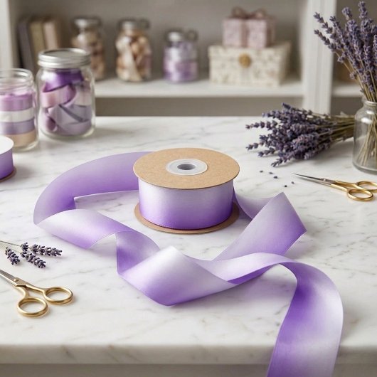 Lila Ombre Gradient Satinband