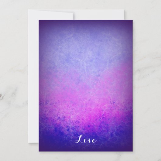 Lila Ombre Hanging Fairy Twinkle Lights Hochzeit Einladung (Rückseite)