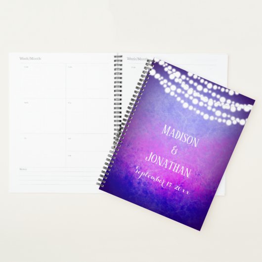 Lila Ombre Hanging Lights Wedding Planner Book Planer (Anzeige)