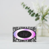 Lila Ombre Lamurous Glitzer Stars Boutique Visitenkarte (Stehend Vorderseite)