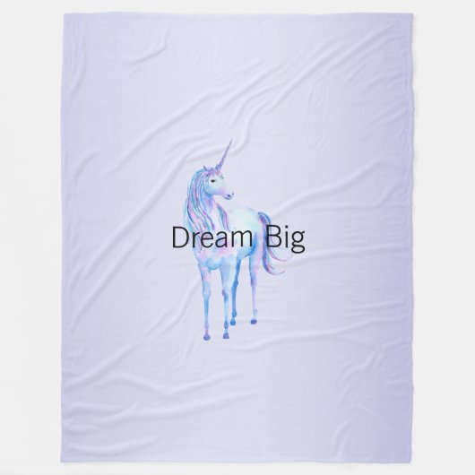 Lila Ombre Magical Unicorn Fleecedecke (Vorderseite)